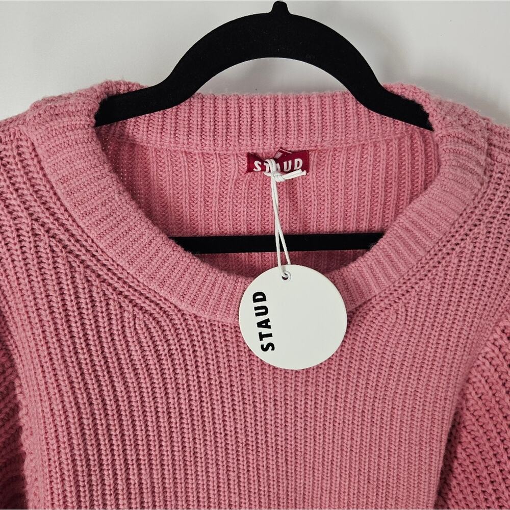 Staud Damask Pink Aura Bishop Sleeve Sweater L - Picture 5 of 8